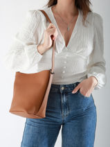 Shoulder Bag Backpack S Cavalier Leather Etrier Brown cavalier ECLR126S-vue-porte