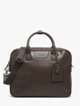 Leather Frandres Briefcase 2 Compartments Etrier Brown flandres EFLA8252