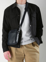 Leather Flandres Crossbody Bag Etrier Blue flandres EFLA729S-vue-porte