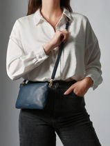 Crossbody Bag Tradition Cuir Etrier Blue tradition ETRA0141-vue-porte